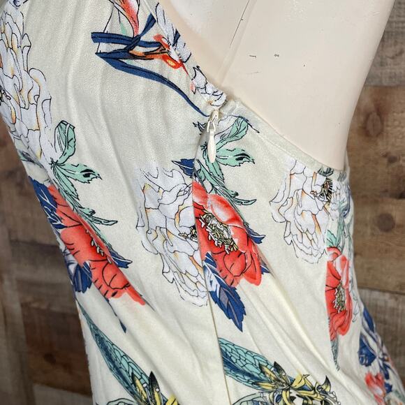 Minkpink Garden Party Halter Dress V-Neck Ivory Floral Size Medium - Picture 5 of 12